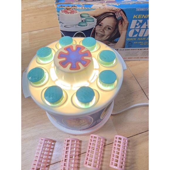 Vintage Kenner Easy Curl Hair Setter Kit 900 Working w Box Rollers 1968+ main image 11